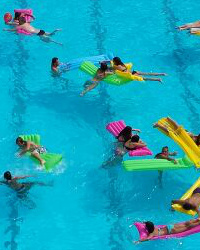 La piscina del Play Park 3000 di Punta Marina Terme